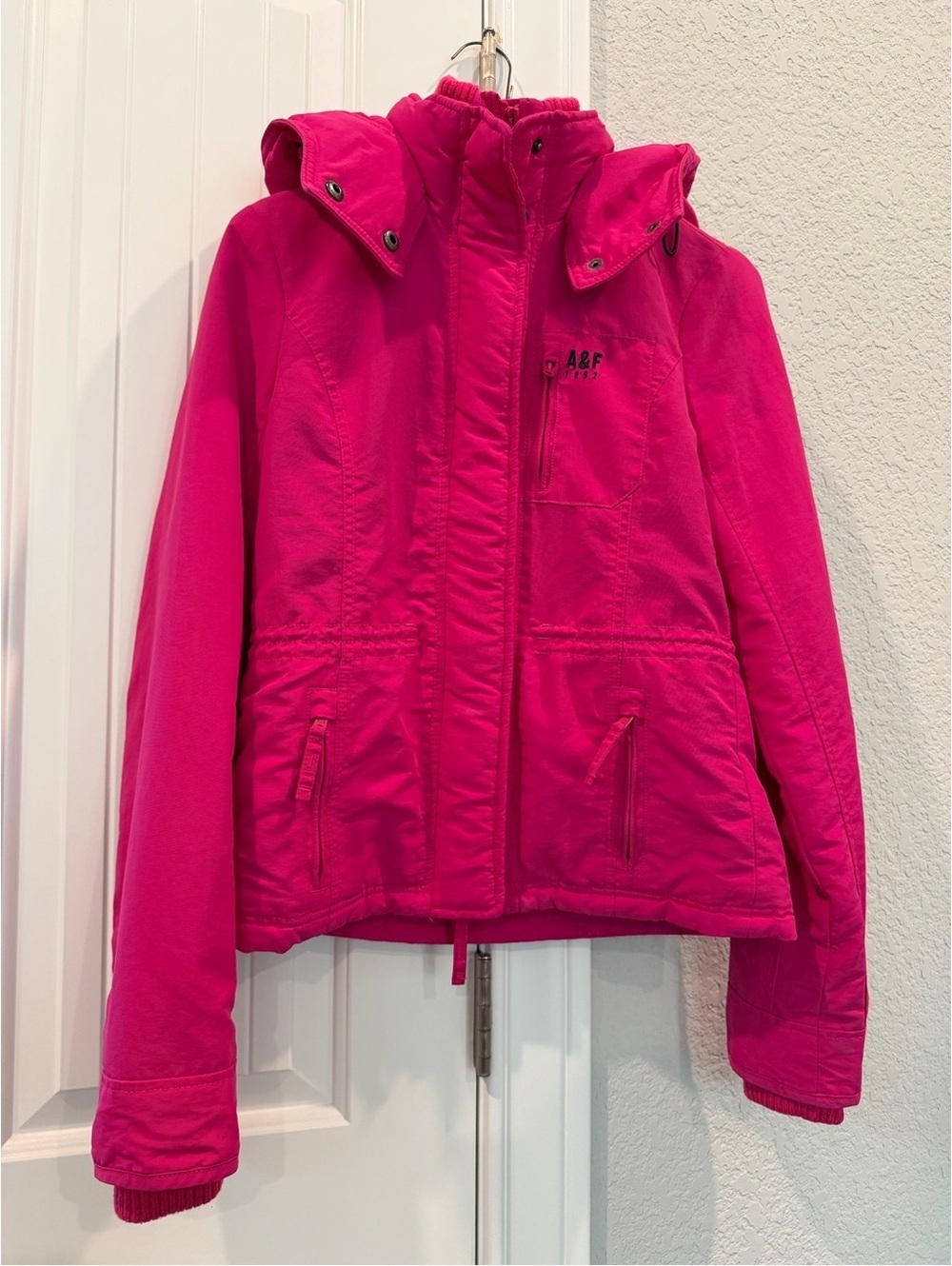 Abercrombie & Fitch Women's Pink Hooded Jacket XS